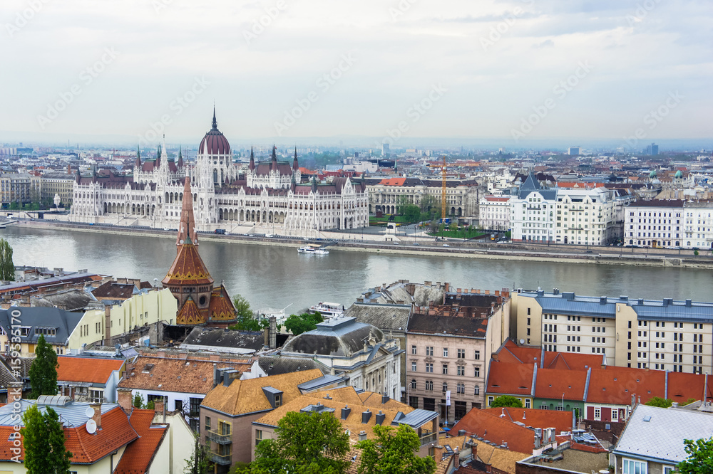 View of Budapest city and Danube river, Hungary
