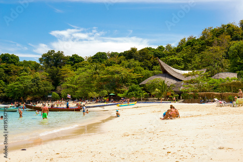 Banana beach on Coral (Ko He) island on a sunny day, Phuket, Thailand 