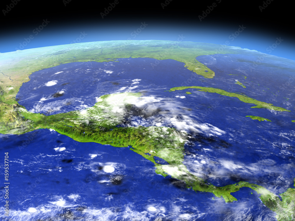 Central America from space Central America from space