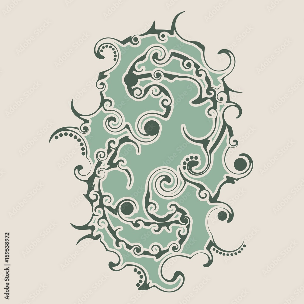 Stylish geometric pattern. Ornament of lines and curls. Linear abstract background. Stylish geometric pattern. Ornament of lines and curls. Linear abstract background.