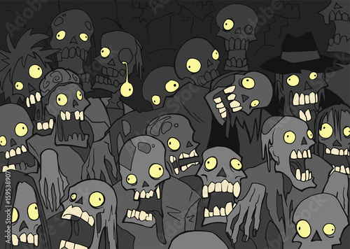 Halloween zombie illustration