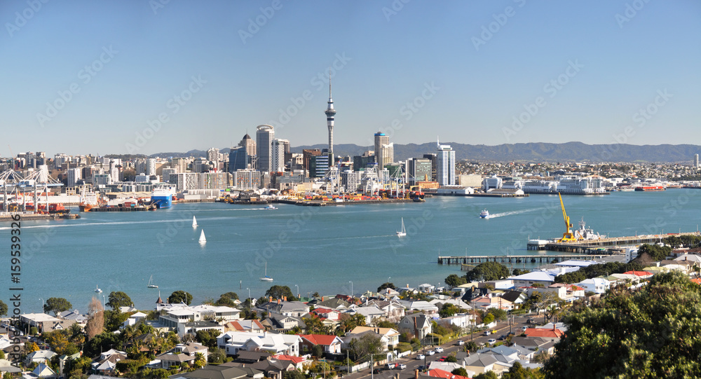 Auckland City & Devonport Panorama, New Zealand