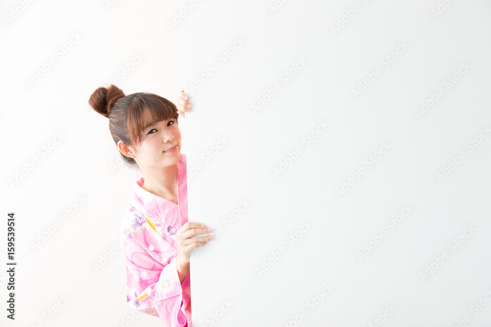 浴衣・女性(白バック) 浴衣・女性(白バック)