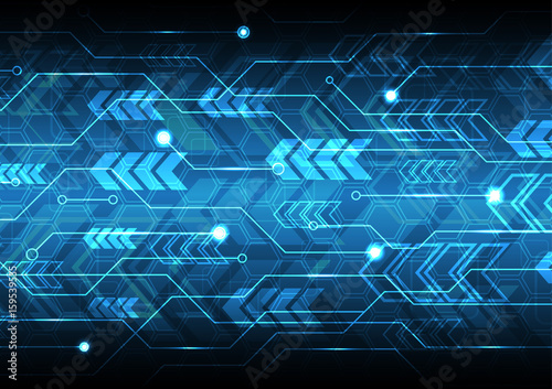 technology digital future abstract arrow circuit background
