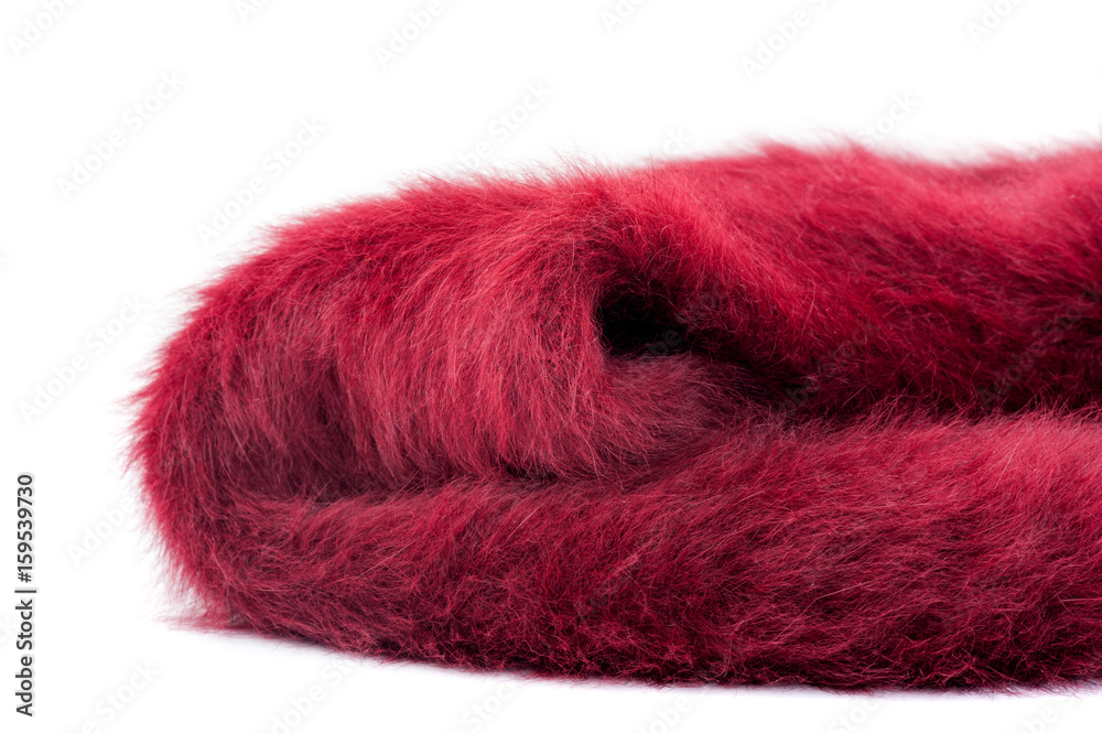 isolated red fur isolated red fur