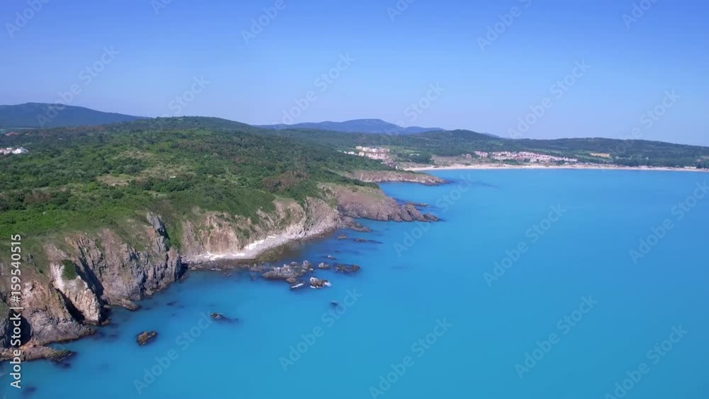 rocks on the sea, areal view video rocks on the sea, areal view video