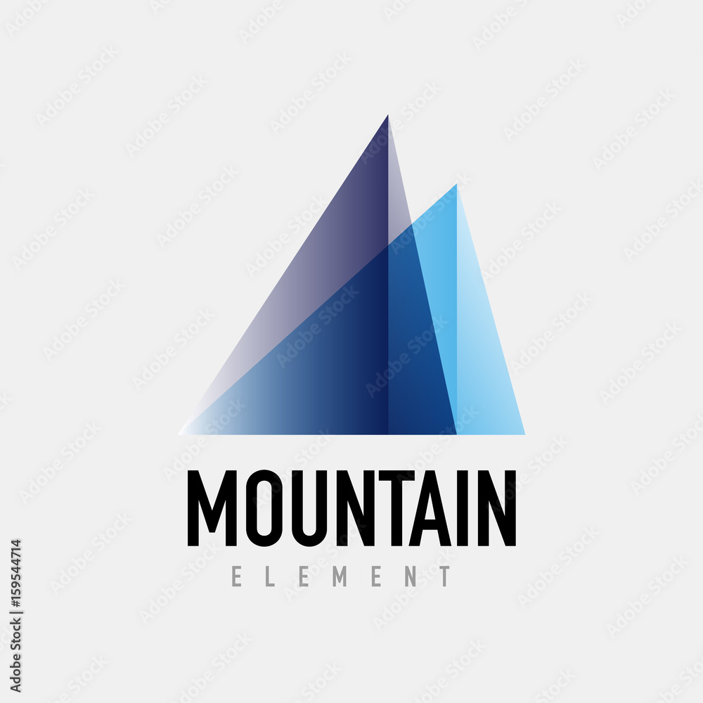 Mountain logo geometric design Mountain logo geometric design