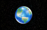 planet earth globe with space star background