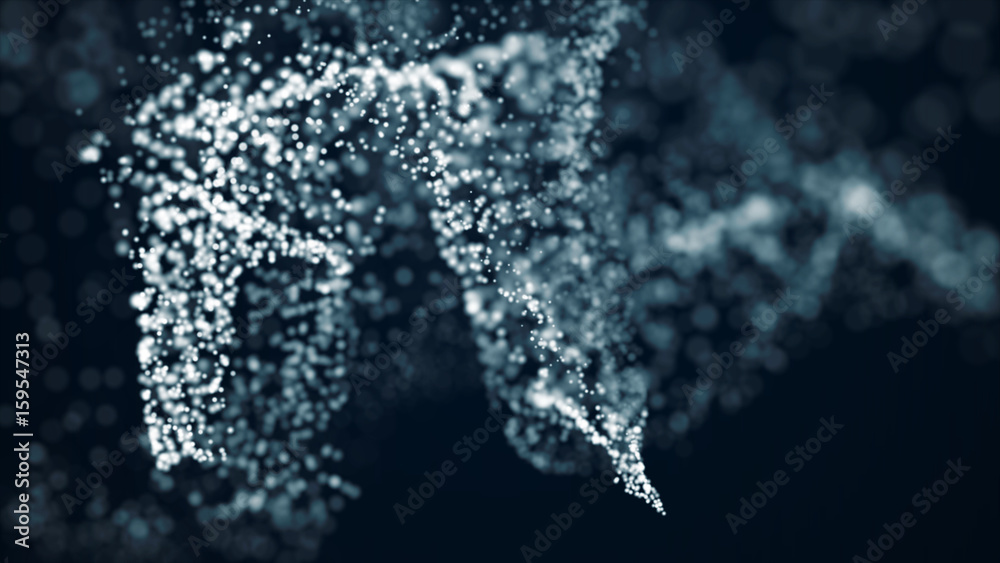 Fototapeta premium White particles explosion overlay texture for your design. Abstract background stream motion. Power of particles dust. Storm wave explode. 