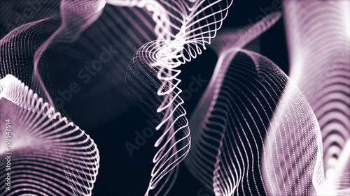 Fotografía Music equalize glowing lines
