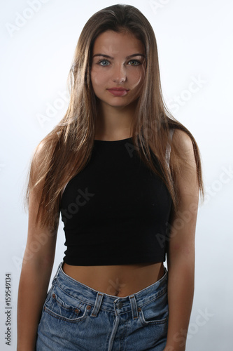 Beautiful teenage girl posing 