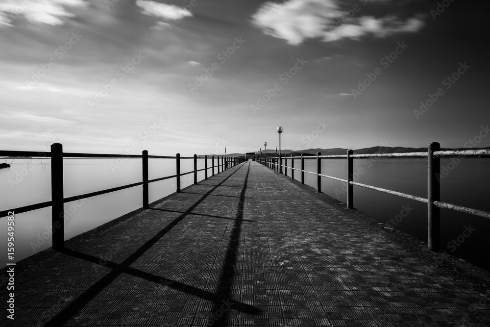 A first person view of a pier