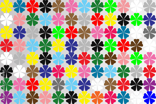 colorful flowers on gradient  background