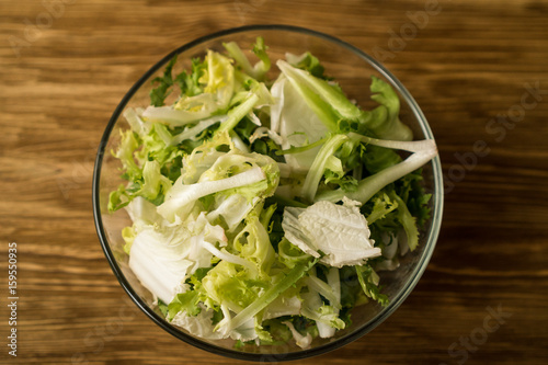 Healthy green lattuce salad.