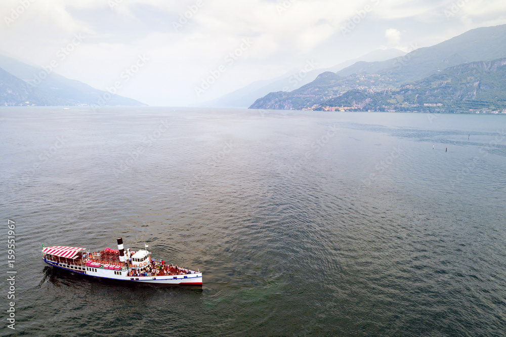 Trasporto passeggeri sul Lago di Como (IT) - Vista aerea