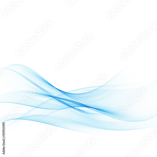 Swoosh blue lines modern background. Vector illustration © lesikvit