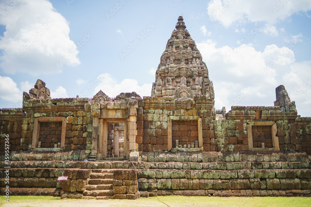 Old stone temples Asia ancient historical park Asian Buddhists temples and culture