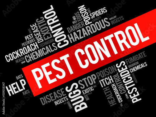 Pest Control word cloud collage, health concept background