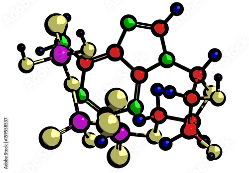 Schilderij op canvas Molecular structure adenosine triphosphate (ATP)