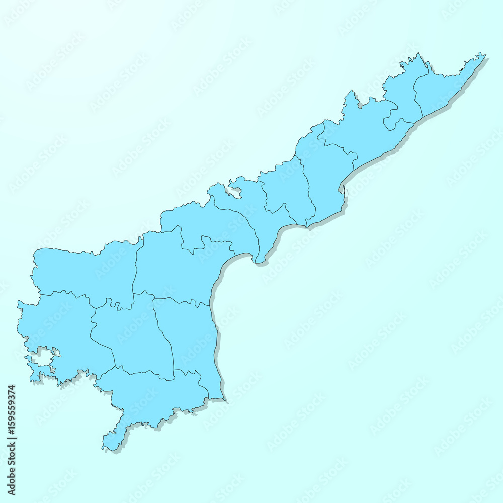 Andhra Pradesh blue map on degraded background vector Andhra Pradesh blue map on degraded background vector