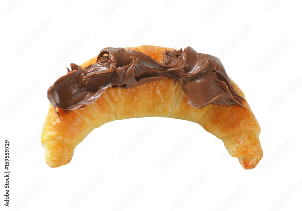 croissant with chocolate spread croissant with chocolate spread