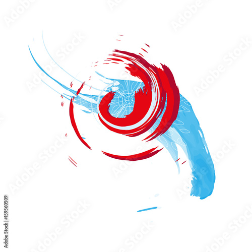 Abstract colorful watercolor background. Spots and splashes. Vector illustration