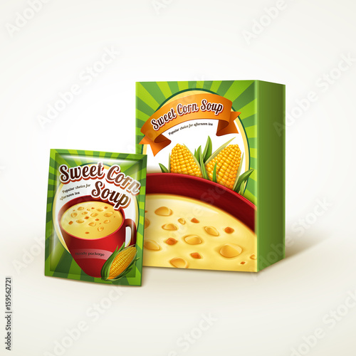 corn soup package design