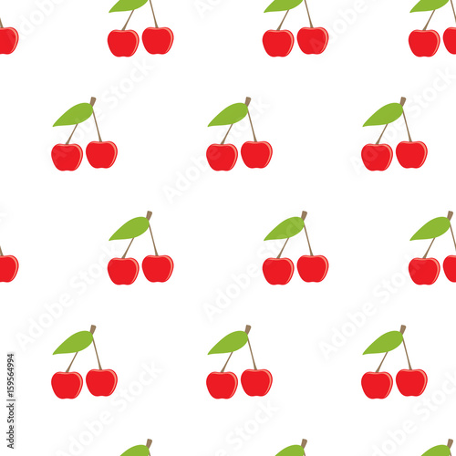 Cherry fruit seamless pattern