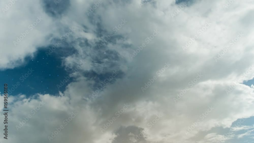 Timelapse night sky with clouds and star in the sky Timelapse night sky with clouds and star in the sky
