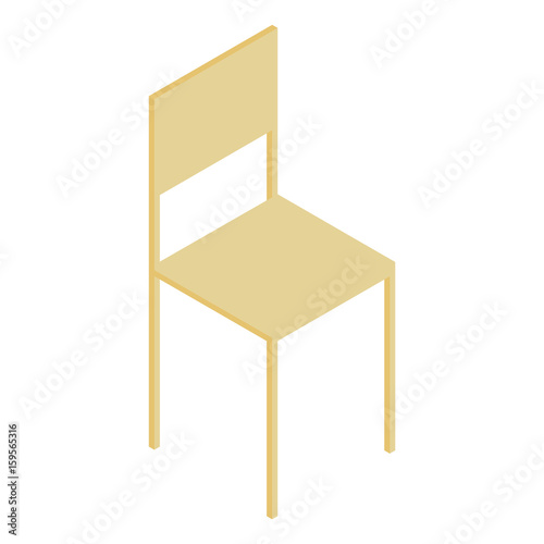Isometric wooden chair