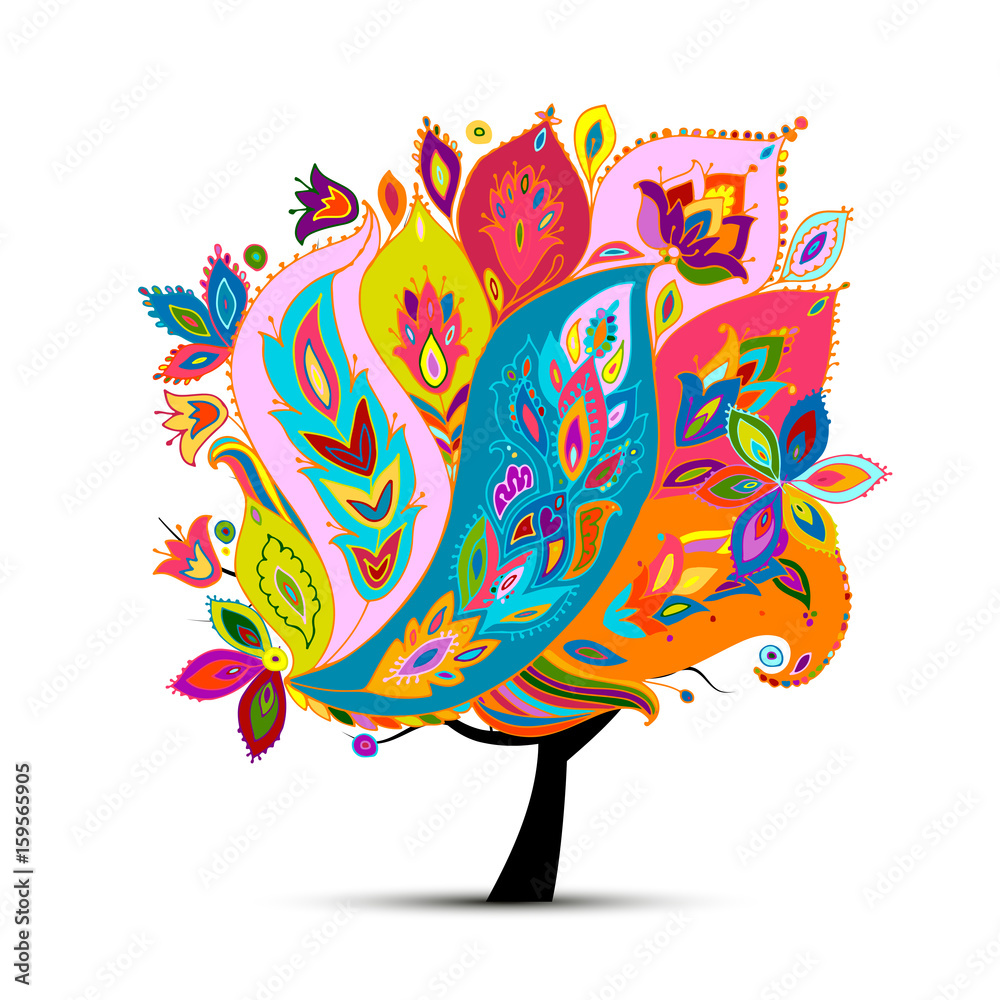 Obraz premium Floral tree for your design