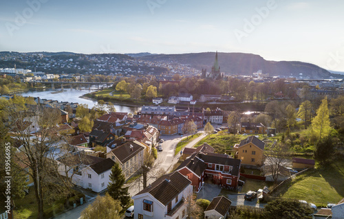 Aerial panorama of Trondheim