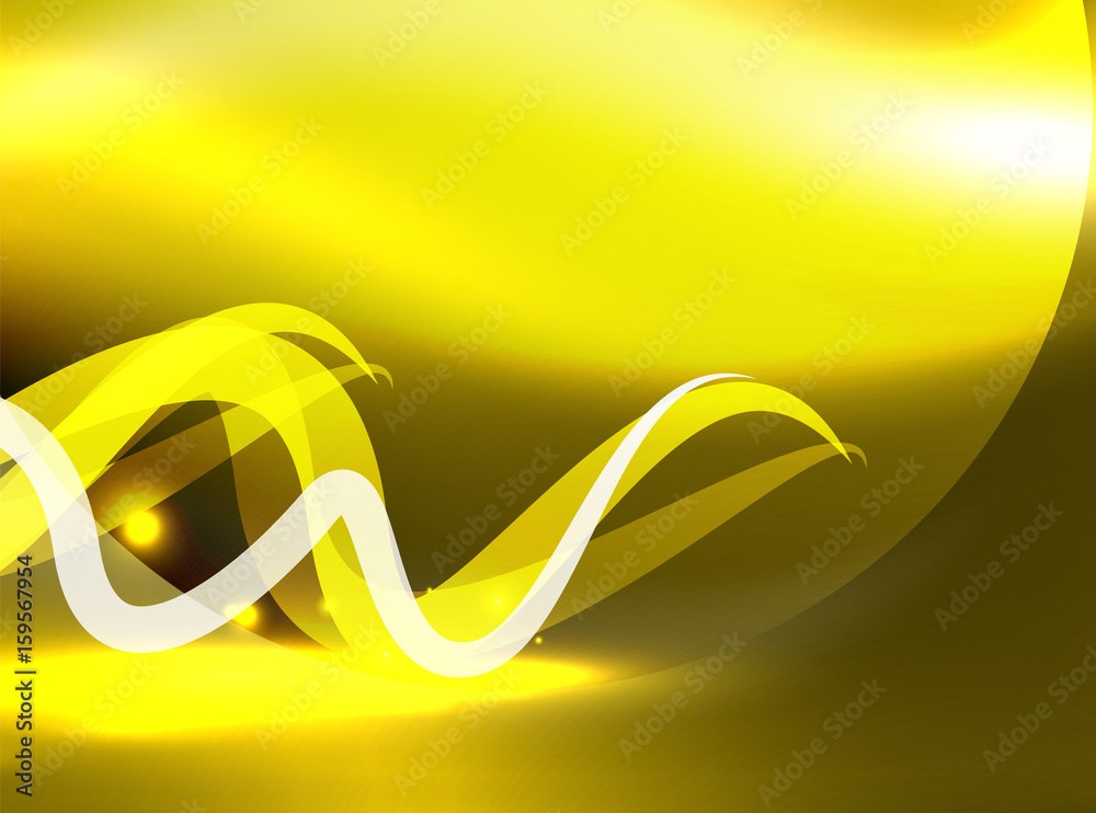 Glowing shiny wave background Glowing shiny wave background