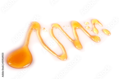 Honey stain isolated on a white background