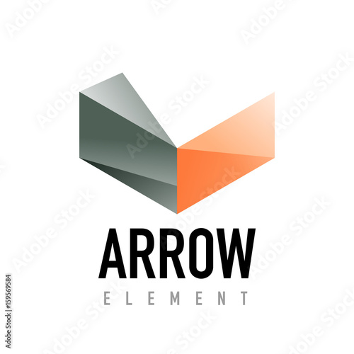 Free Download Vector arrow geometric design logo - GFXLoad