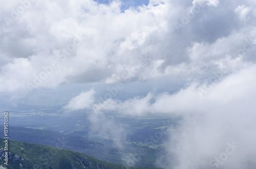 Tatra peaks in the clouds.