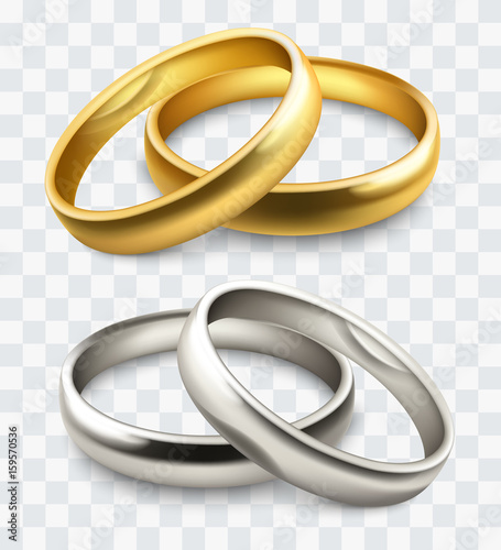 vector wedding rings photo