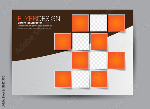 Flyer brochure billboard template design landscape orientation for education, presentation, website.