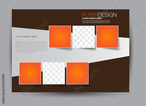 Flyer brochure billboard template design landscape orientation for education, presentation, website.