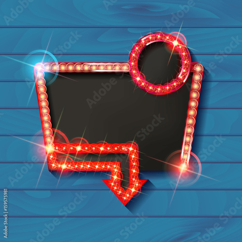 Retro light frame.