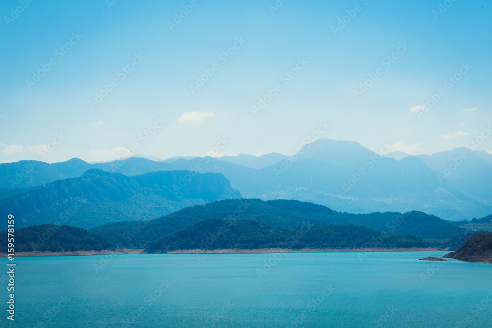 beautiful view of mountains and lakes