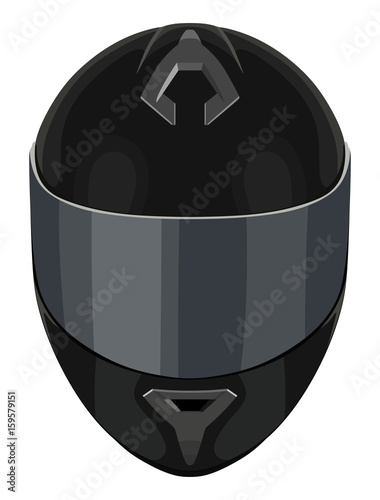 Black motorcycle helmet