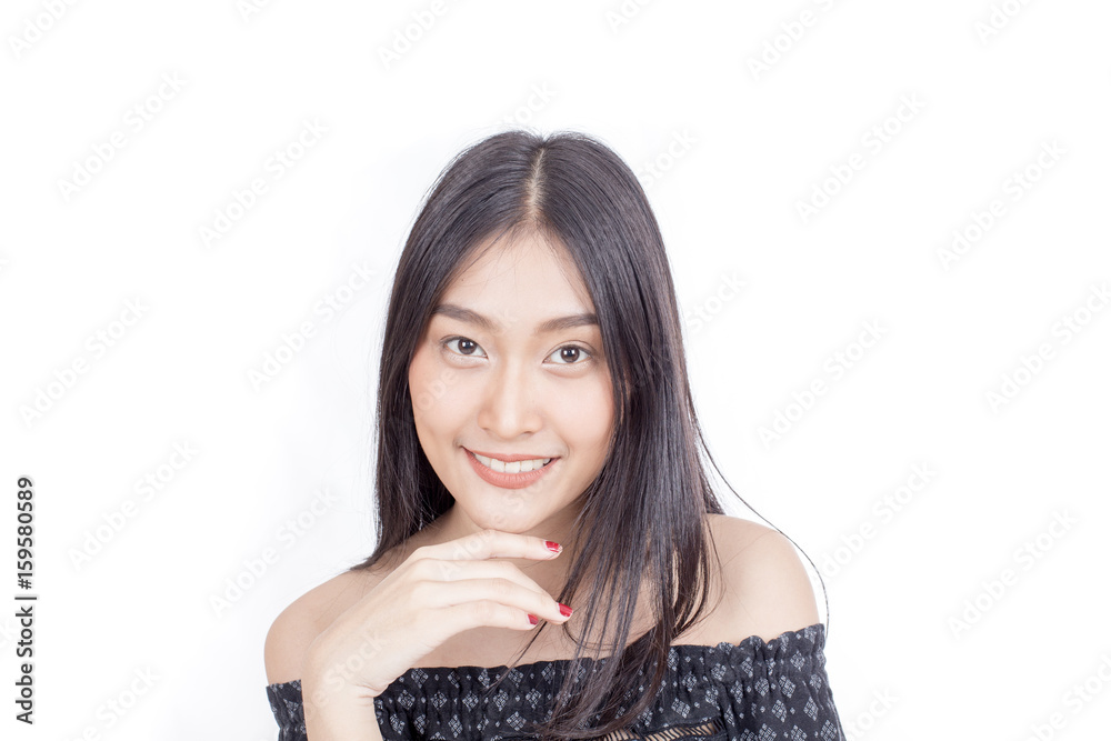 Beautiful asian woman Face Portrait Beauty with maleup concept. Fashion Beauty Model isolated on white, 20s year old. Beautiful asian woman Face Portrait Beauty with maleup concept. Fashion Beauty Model isolated on white, 20s year old.