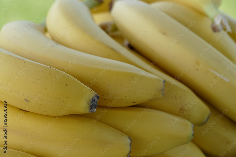 detail of fresh yellow bananas detail of fresh yellow bananas