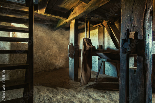 Old traditional windmill interior © Creaturart