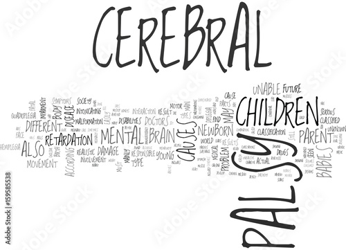 YOUR HELPFUL GUIDE TO CEREBRAL PALSY TEXT WORD CLOUD CONCEPT