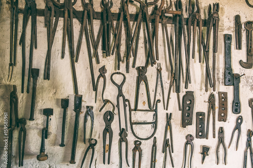 Smithy tools on the wall