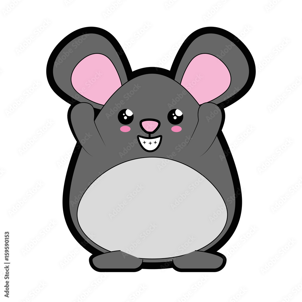 Little mouse kawaii cartoon icon vector illustration graphic design Little mouse kawaii cartoon icon vector illustration graphic design