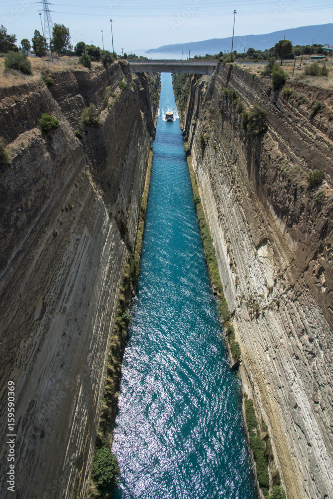 Corinth passage canal in Greece