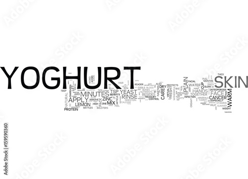 YOGHURT THE COOLEST SPARKLER TEXT WORD CLOUD CONCEPT